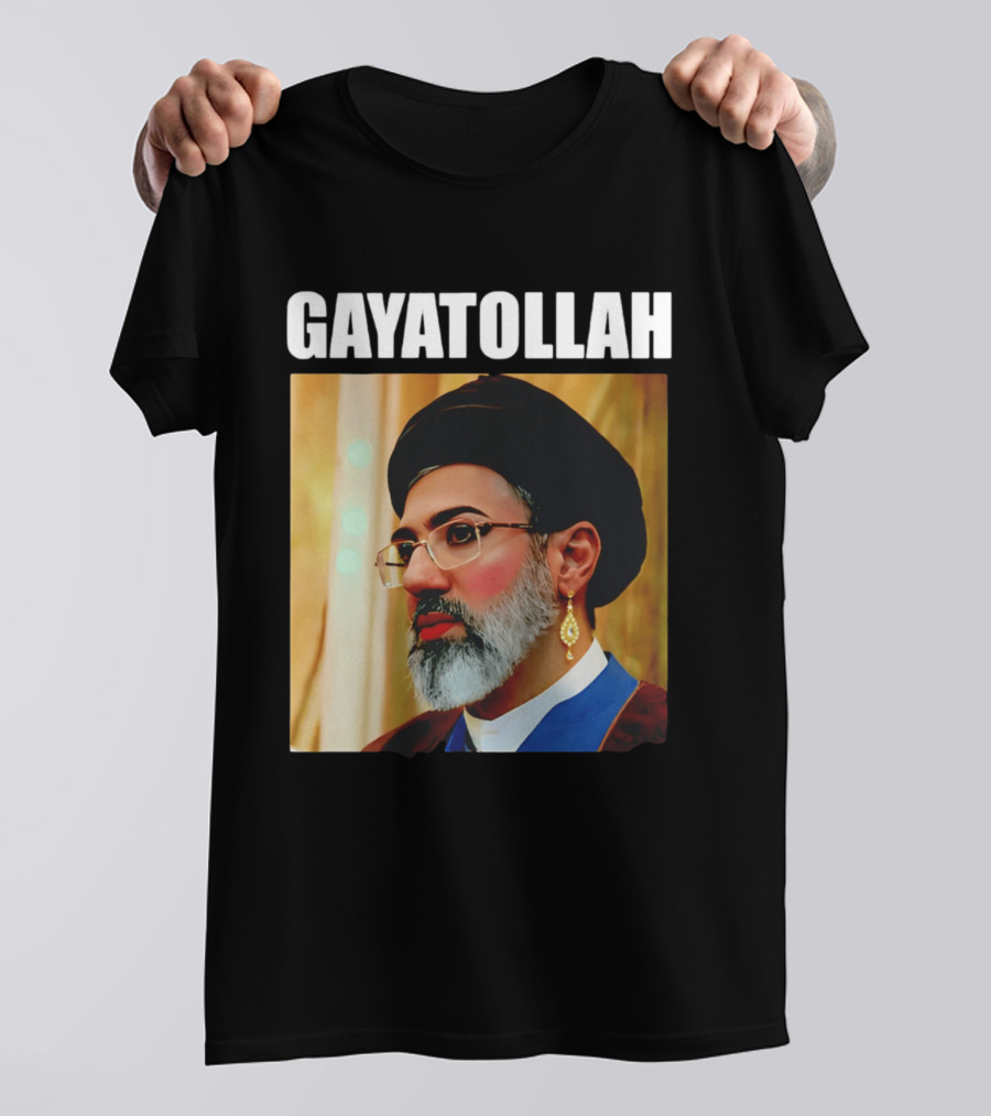 GAYATOLLAH Meme Featuring Mojtaba Khamenei Parody With Jewelry And Makeup T-Shirt