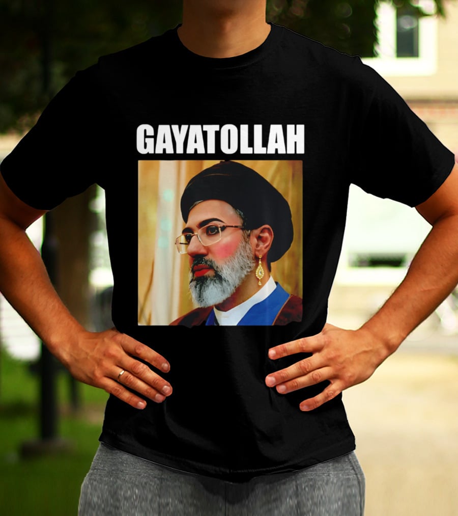 GAYATOLLAH Meme Featuring Mojtaba Khamenei Parody With Jewelry And Makeup T-Shirt