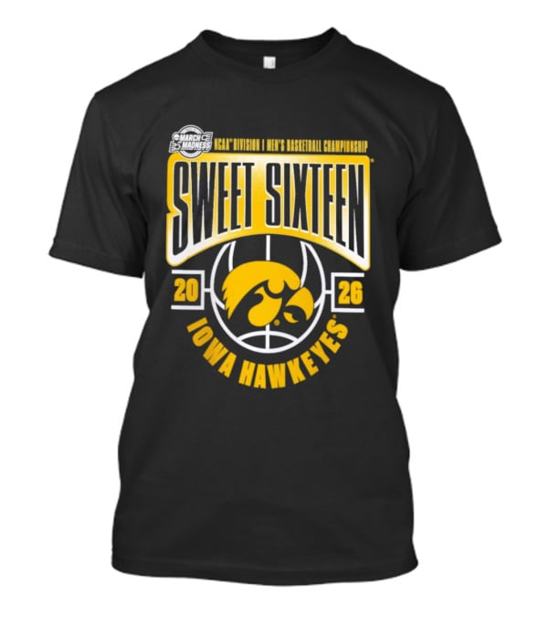 2026 Iowa Hawkeyes NCAA Basketball Sweet Sixteen March Madness Tournament T-Shirt