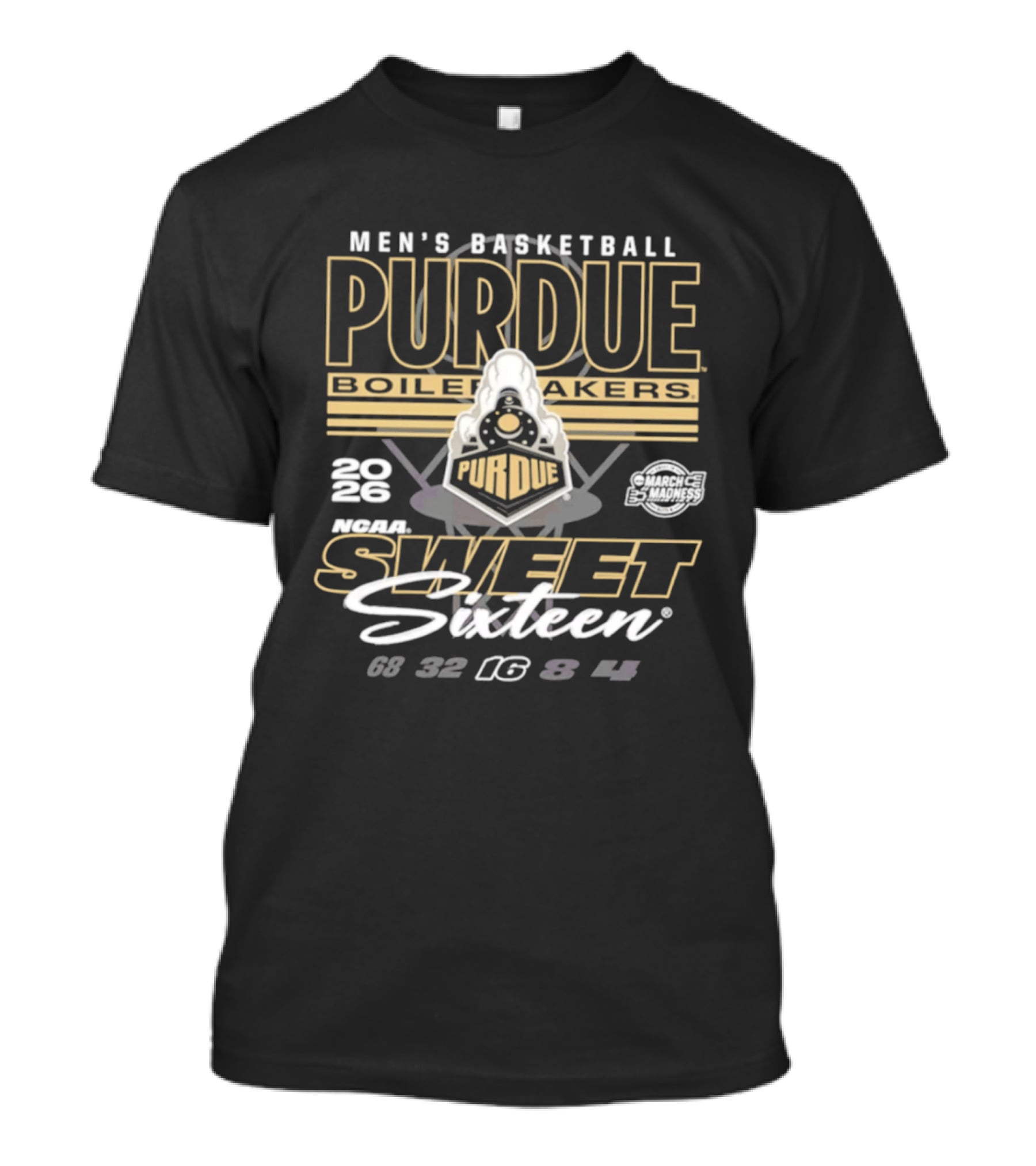 Men's Basketball Purdue Boilermakers Sweet Sixteen 2026 NCAA March Madness T-Shirt