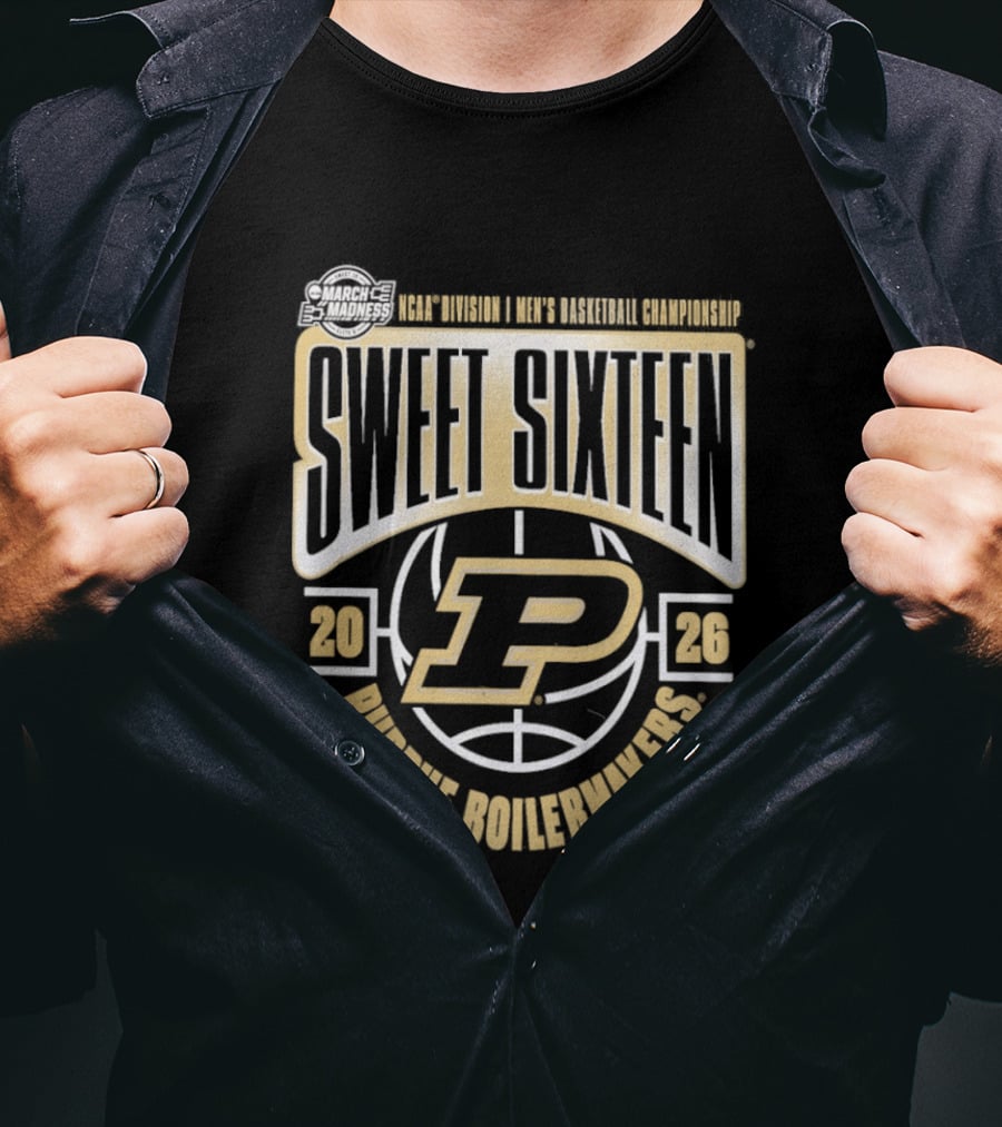 Sweet Sixteen 2026 Purdue Boilermakers NCAA Men's Basketball Championship T-Shirt