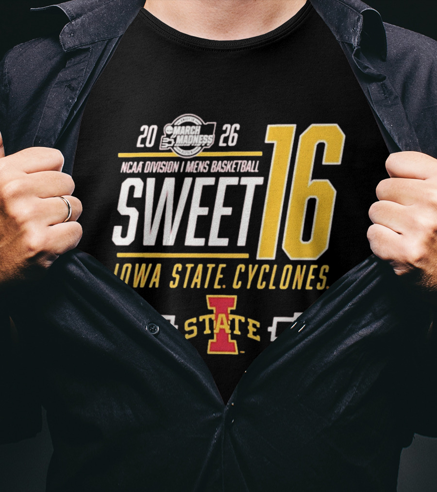 Iowa State Cyclones 2026 NCAA March Madness Sweet 16 Bound Men's Basketball T-Shirt