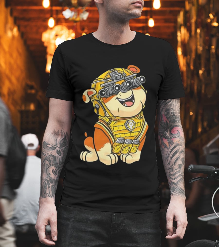Rubble Construction Paw Patrol Dog Night Vision Goggles T-Shirt