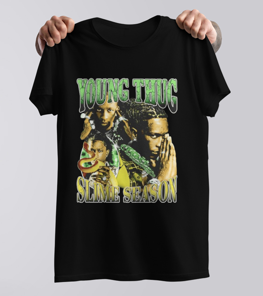 Young Thug Slime Season 90s Nostalgia Graphic Collage T-Shirt