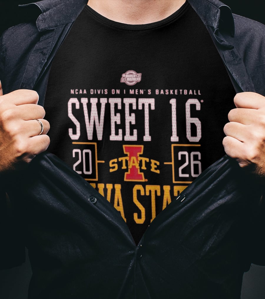 NCAA Division I Men's Basketball 2026 Iowa State Sweet 16 March Madness T-Shirt