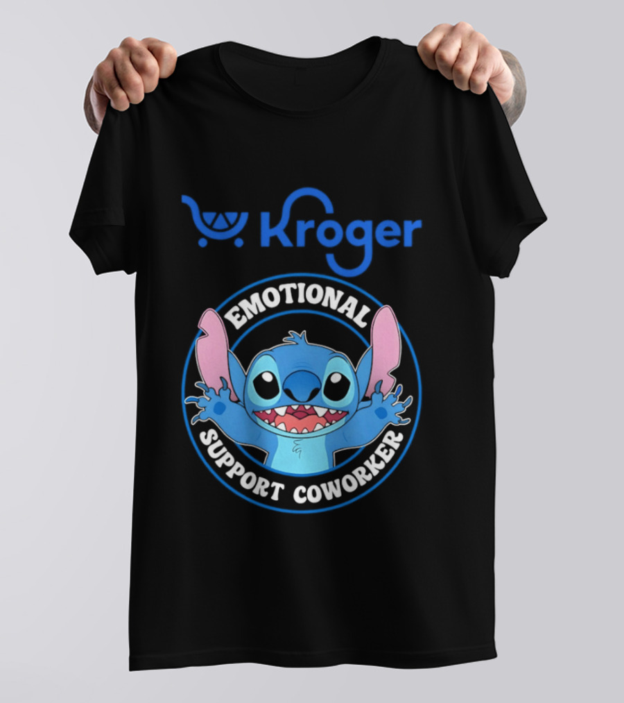Kroger Emotional Support Coworker Stitch T-Shirt