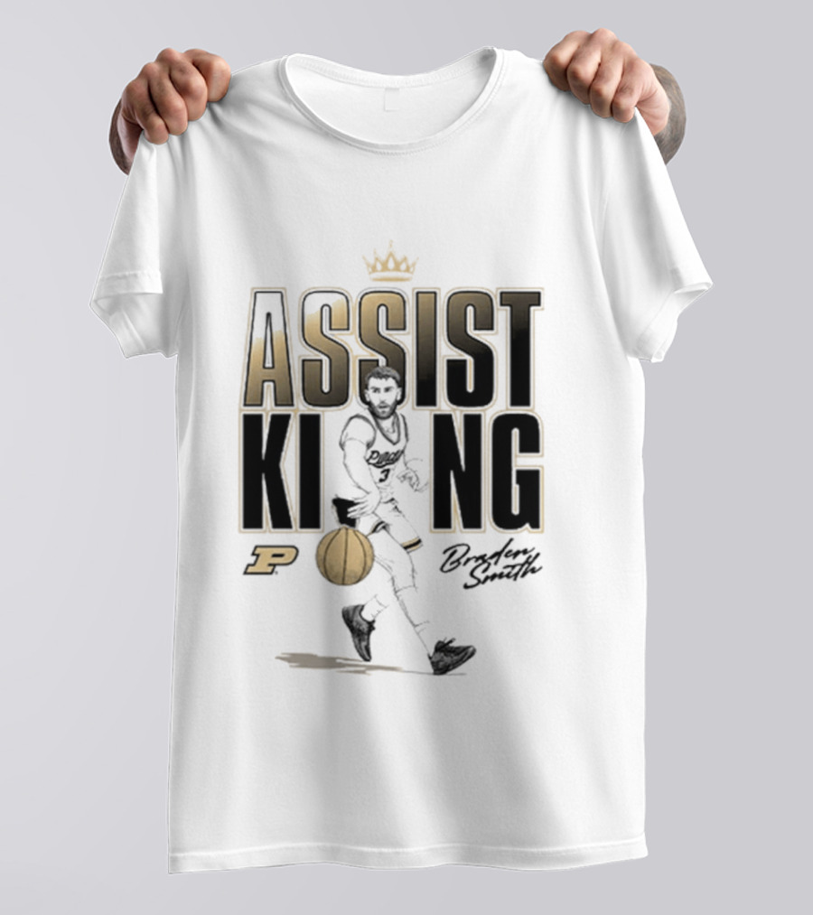 Braden Smith Assist King Purdue Basketball Caricature T-Shirt