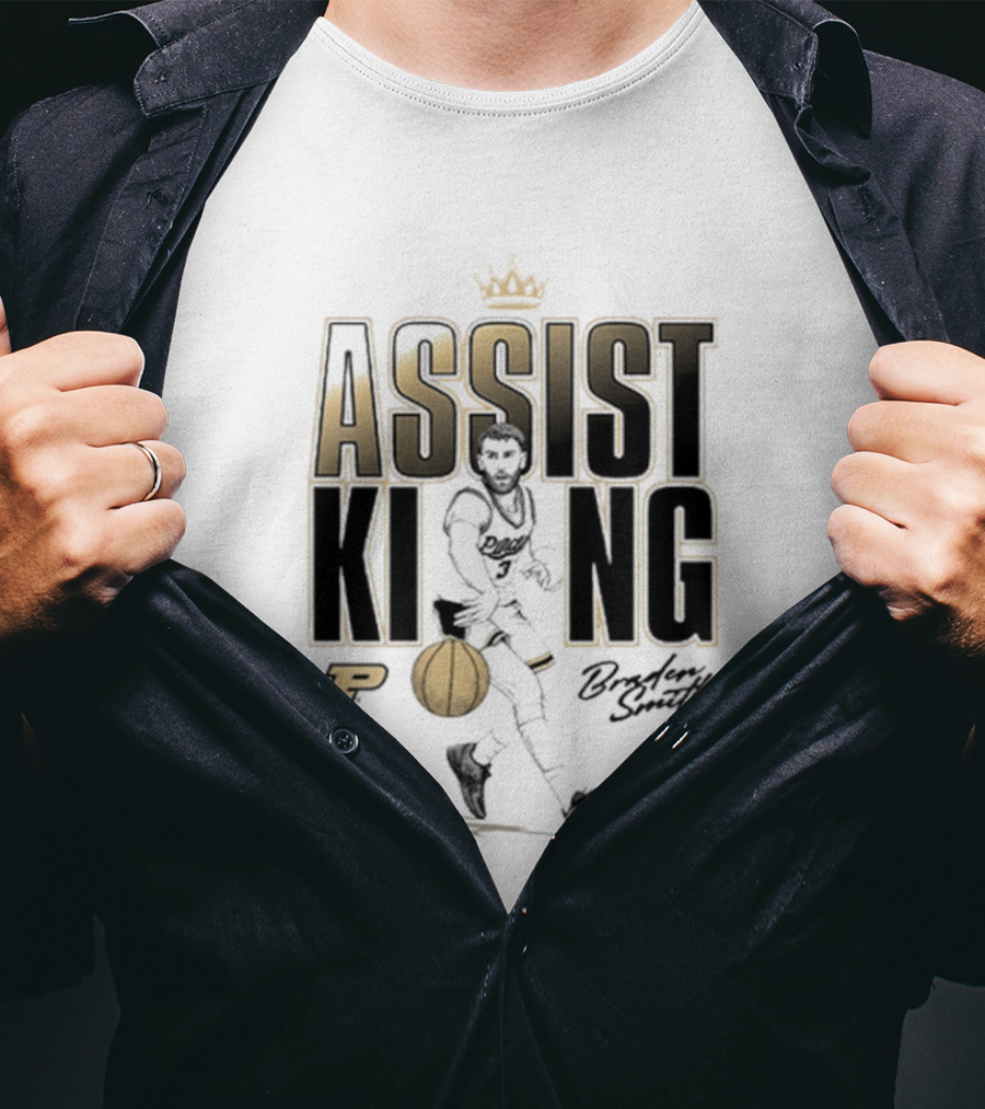 Braden Smith Assist King Purdue Basketball Caricature T-Shirt