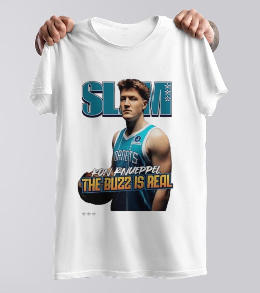 SLAM Kon Knueppel The Buzz Is Real Hornets Basketball T-Shirt