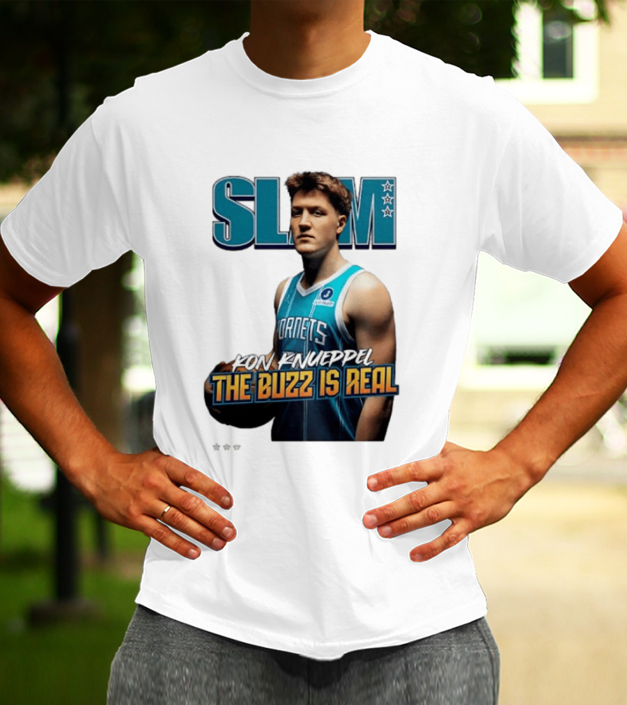 SLAM Kon Knueppel The Buzz Is Real Hornets Basketball T-Shirt