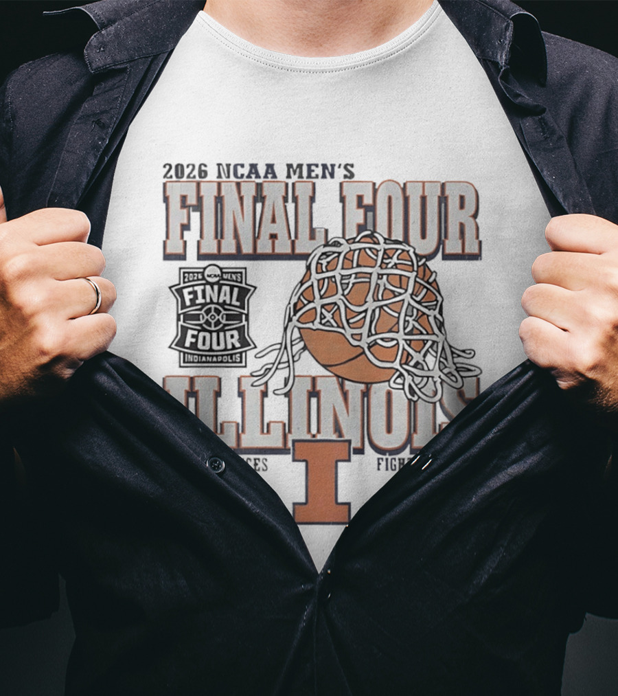 2026 NCAA Men's Final Four Illinois Fighting Illini Basketball 6 Appearances T-Shirt