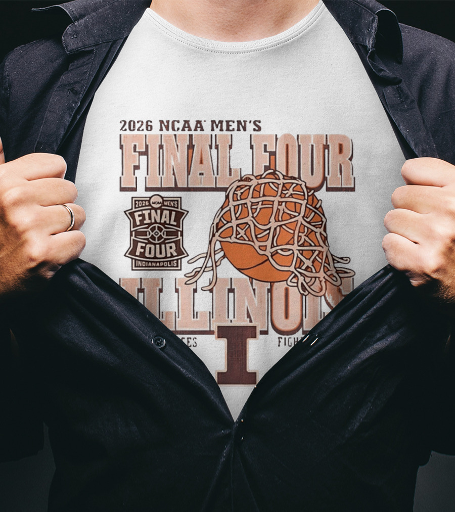 2026 NCAA Men's Final Four Illinois Fighting Illini Basketball 6 Appearances Indianapolis T-Shirt