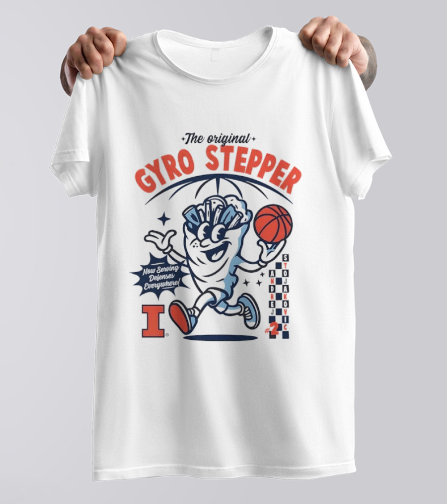 The Original Gyro Stepper Illinois Fighting Illini Basketball T-Shirt