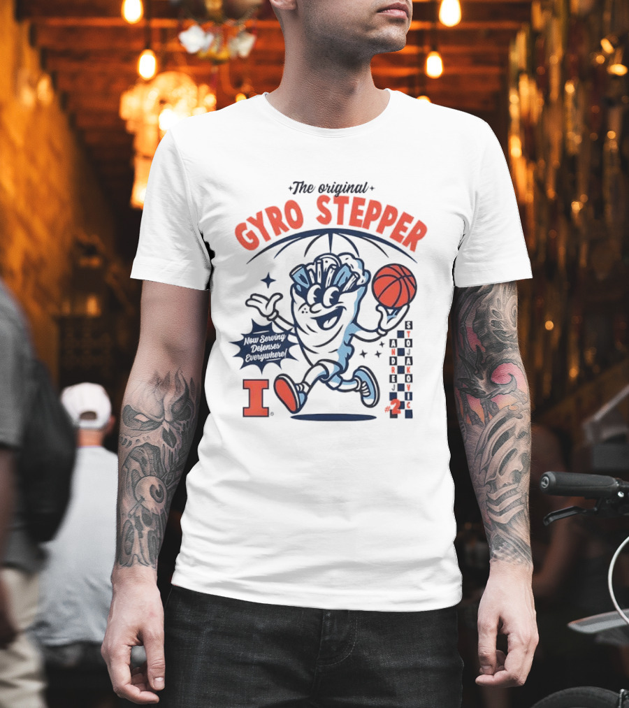 The Original Gyro Stepper Illinois Fighting Illini Basketball T-Shirt
