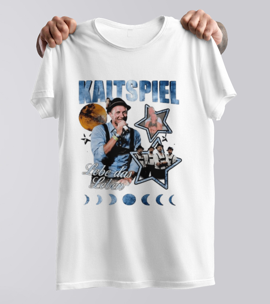 Kaltspiel Lebe Das Leben Moon Phases Band Performance T-Shirt
