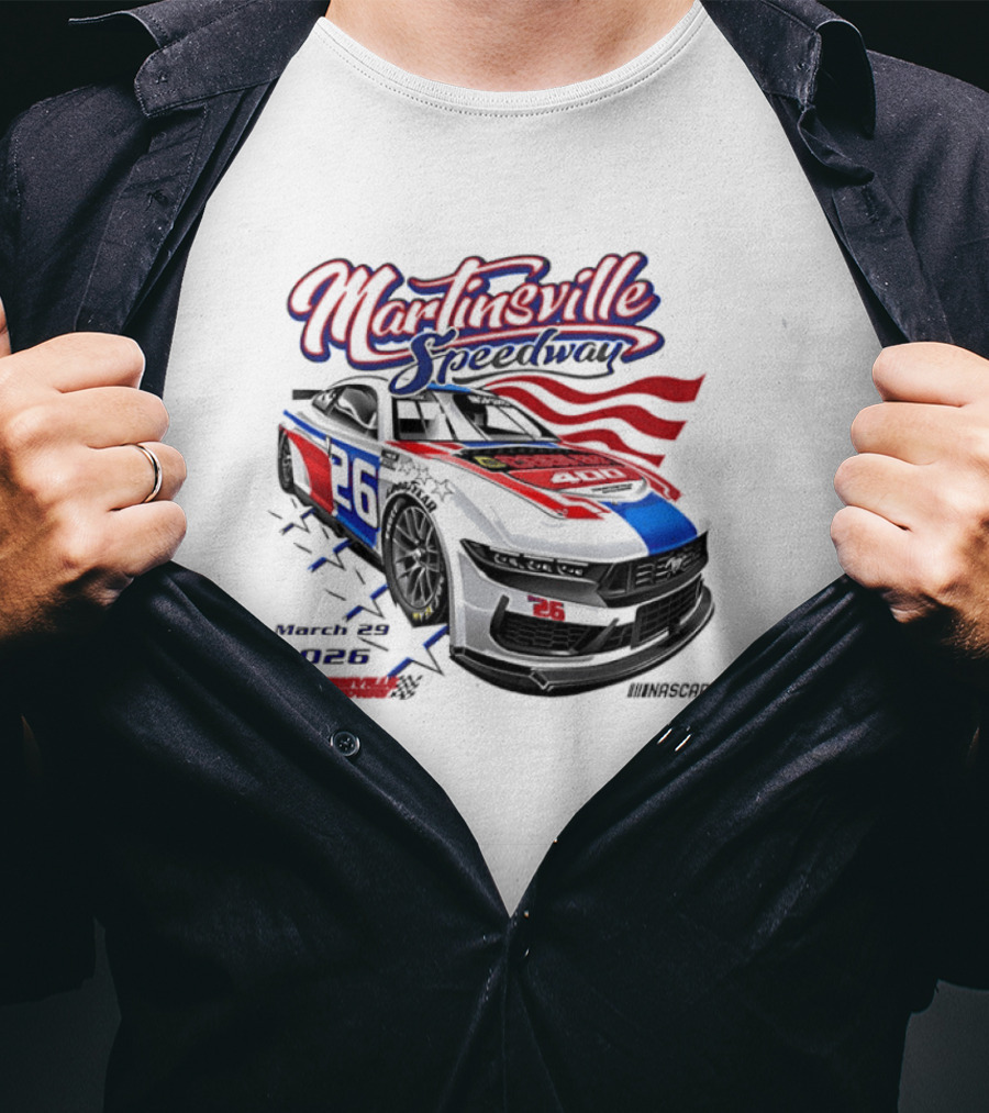 Martinsville Speedway 2026 March Race Event Nascar Car 36 T-Shirt