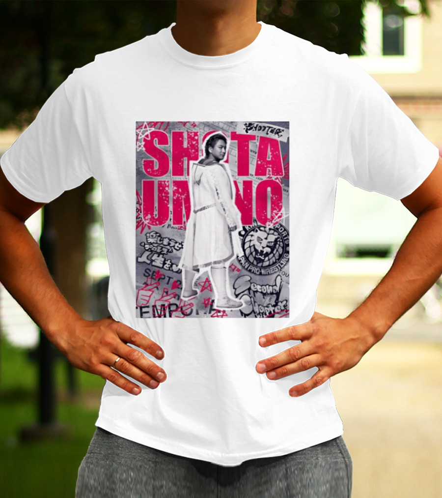 Shota Umino New Japan Pro Wrestling Graffiti Style Banner T-Shirt