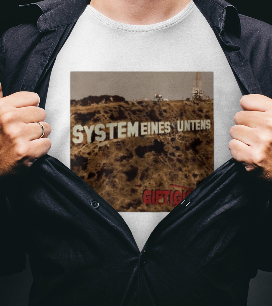 System Eines Untens Gifttigkeit Album Cover Hollywood Sign Spoof T-Shirt
