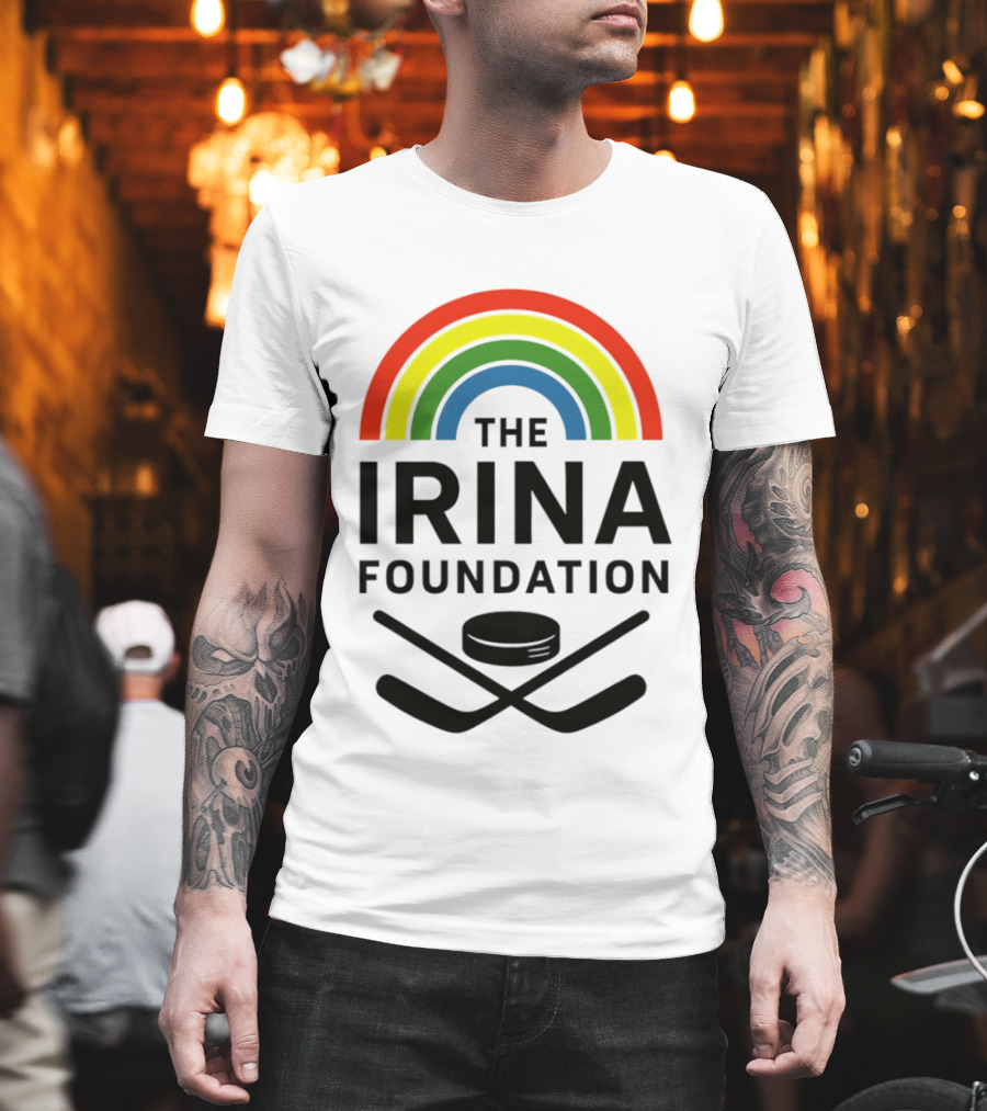 The Irina Foundation Rainbow Hockey Heated Rivalry Shane Ilya T-Shirt