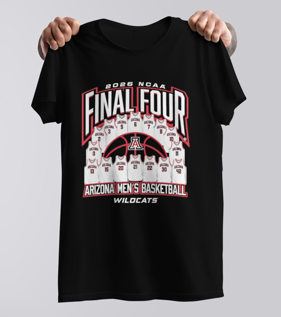2026 NCAA Final Four Arizona Men's Basketball Wildcats T-Shirt