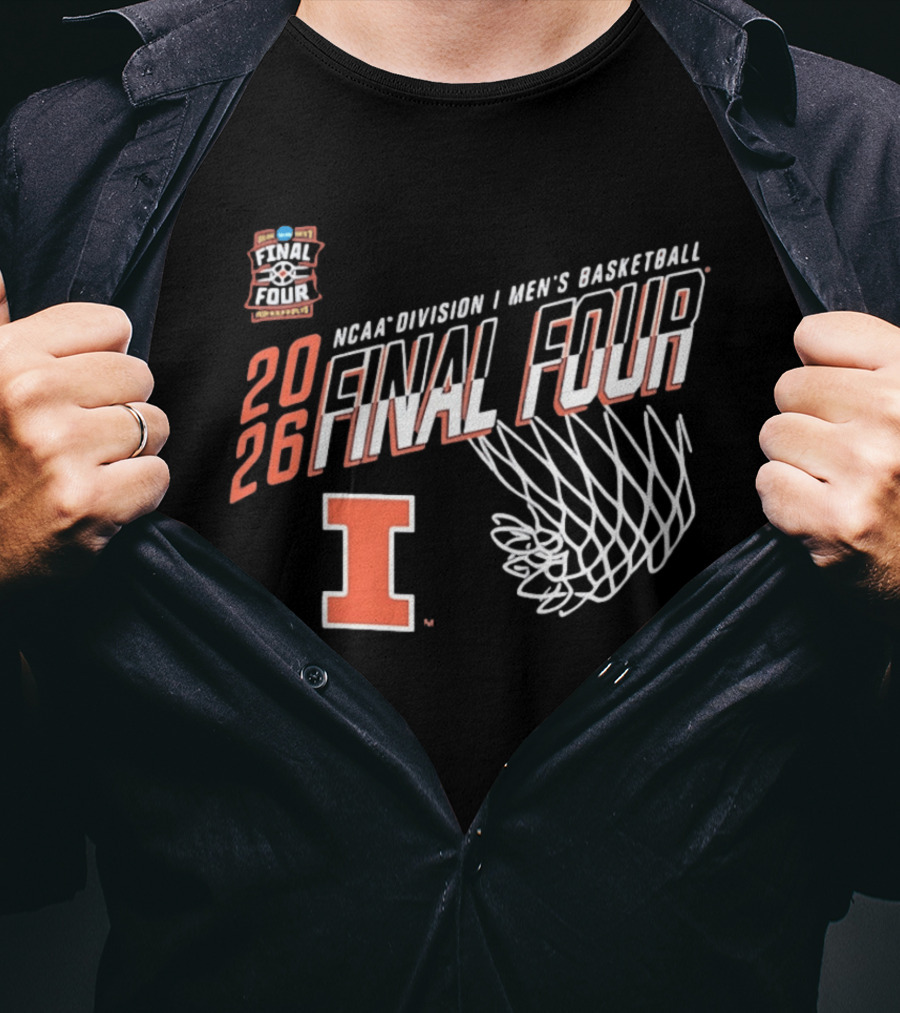 Illinois Fighting Illini NCAA Division I Men's Basketball Final Four 2026 T-Shirt