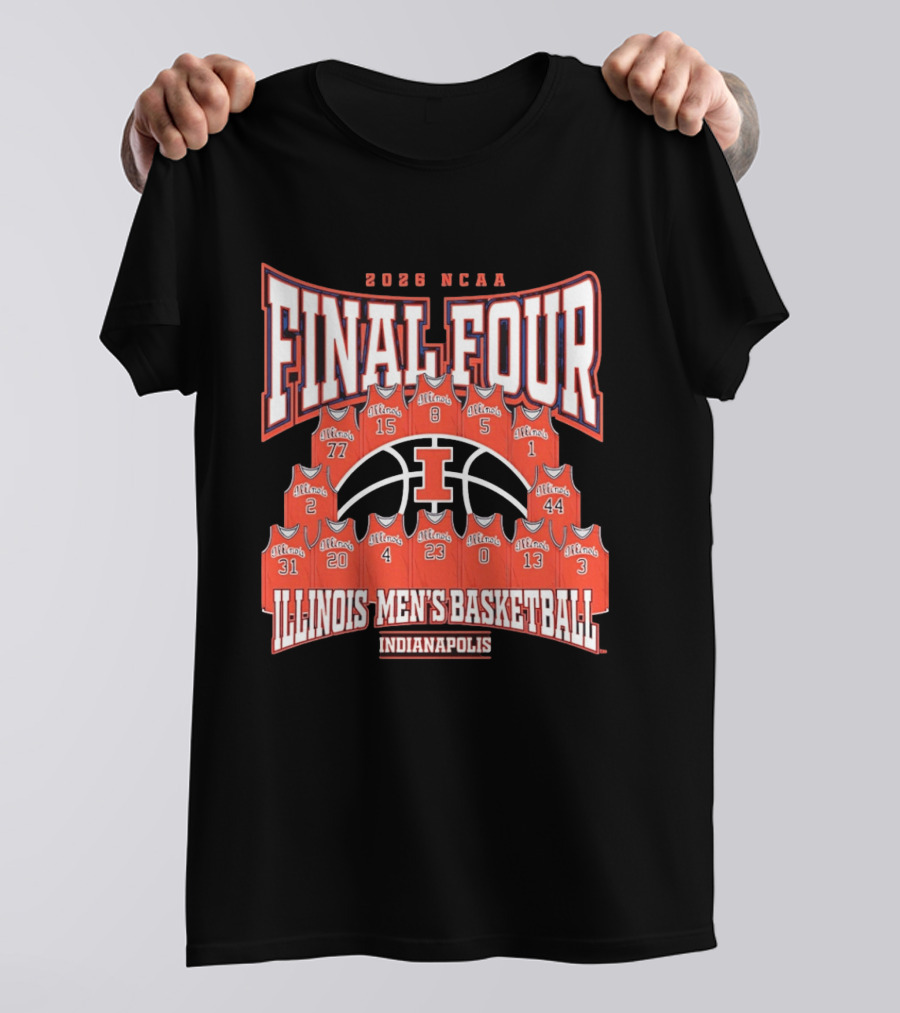 2026 NCAA Final Four Illinois Men's Basketball Indianapolis T-Shirt