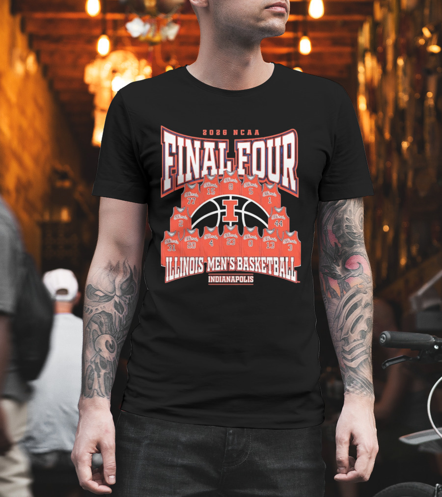 2026 NCAA Final Four Illinois Men's Basketball Indianapolis T-Shirt
