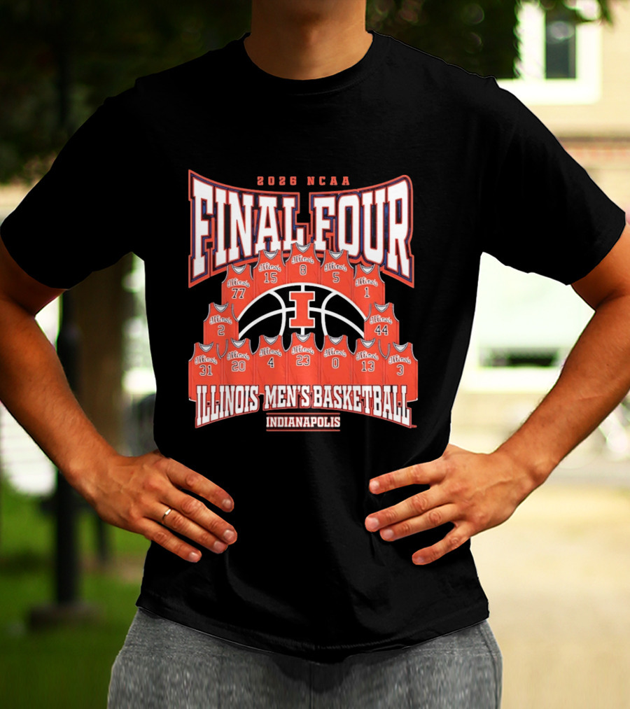 2026 NCAA Final Four Illinois Men's Basketball Indianapolis T-Shirt
