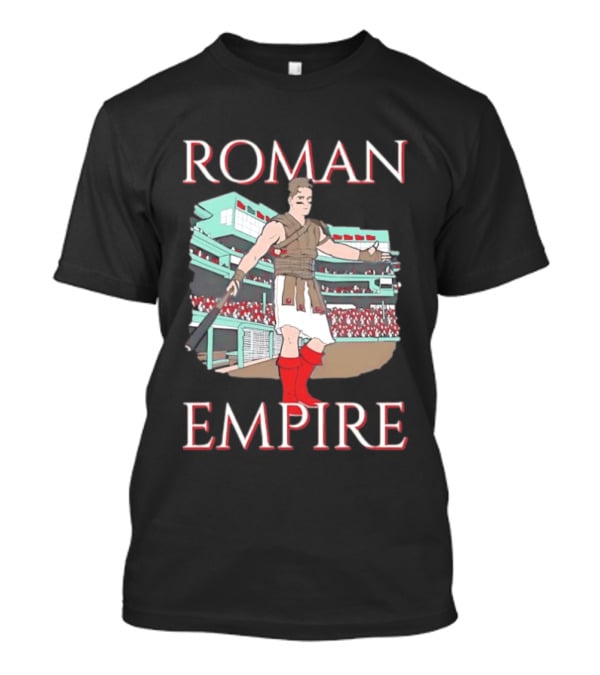 Roman Empire Baseball Field Cartoon Player In Ancient Gladiator Outfit T-Shirt