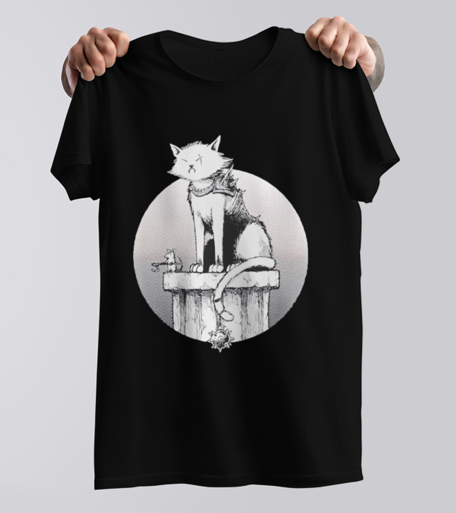 Unlikely Companions White Cat Armor Mouse Weapon Adventure T-Shirt