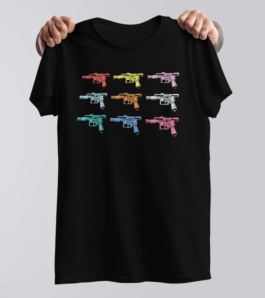 Warhol Blasters Pop Art Colorful Retro Blaster Pistol T-Shirt