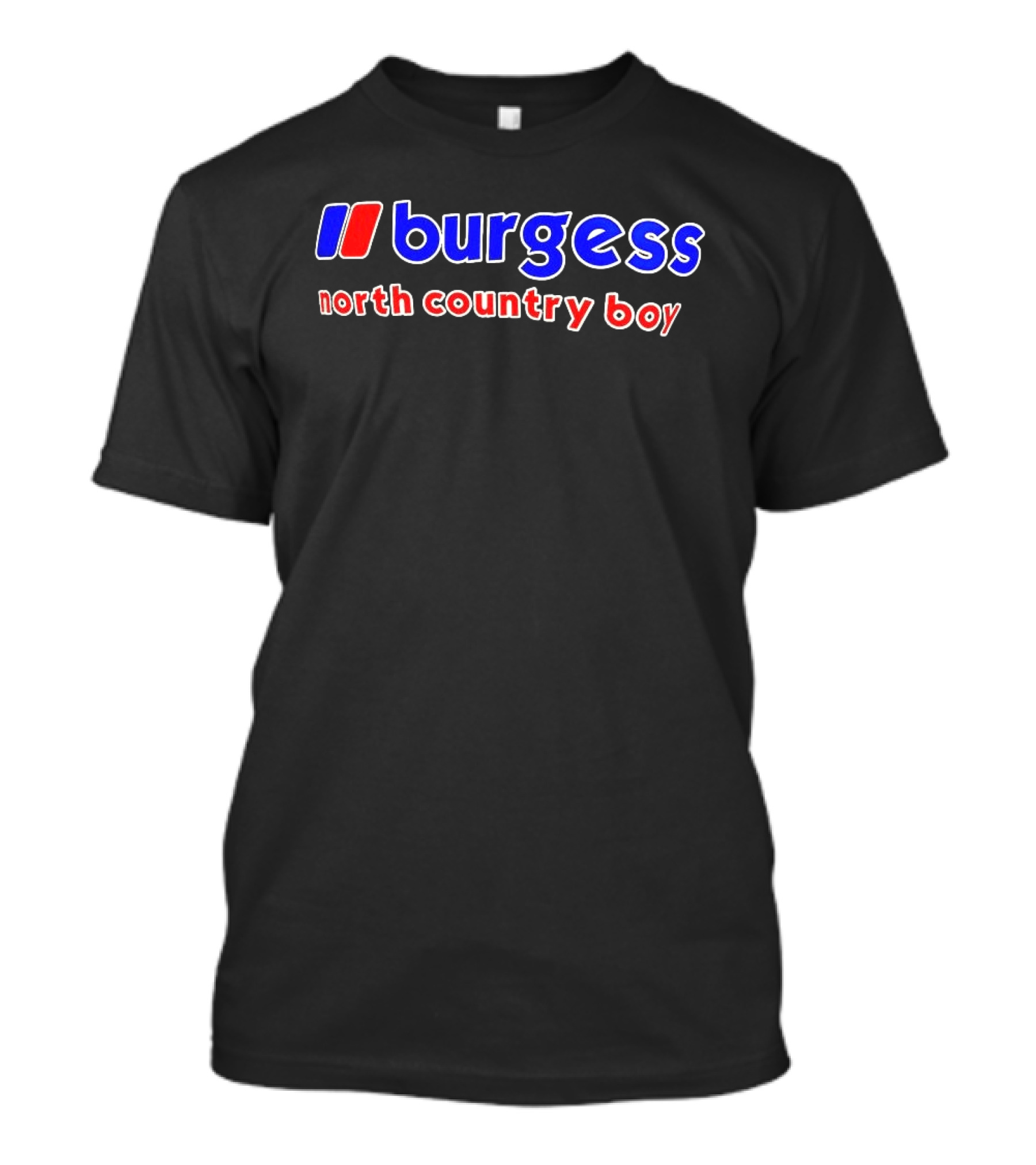 Burgess North Country Boy Retro Style Red Blue Vintage Look T-Shirt