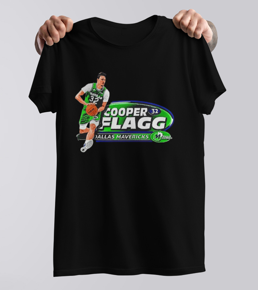 Cooper Flagg Dallas Mavericks 32 ROY Basketball Player T-Shirt