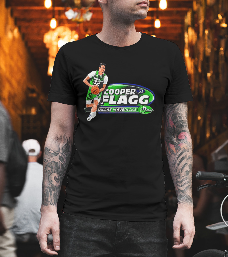 Cooper Flagg Dallas Mavericks 32 ROY Basketball Player T-Shirt