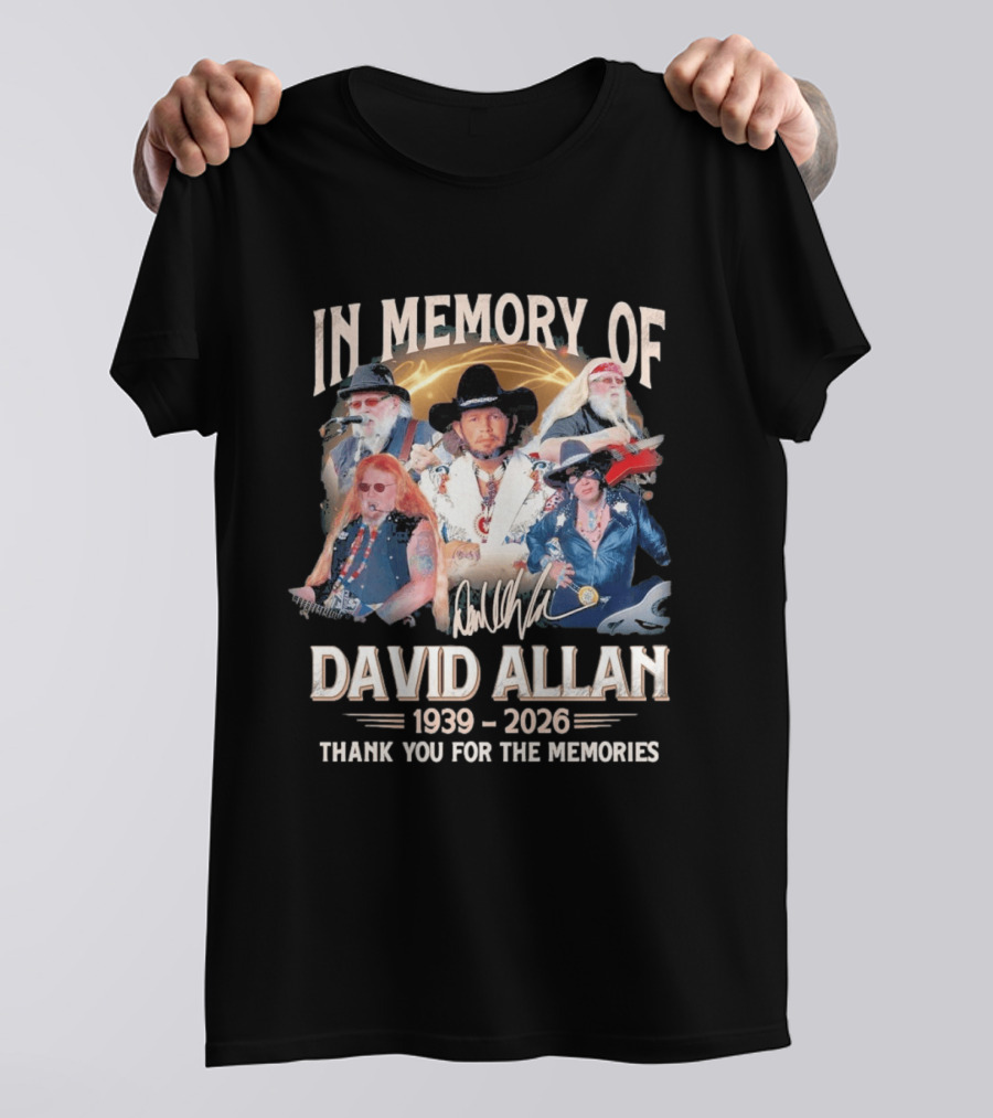 In Memory Of David Allan 1939 2026 Thank You For The Memories Musician T-Shirt