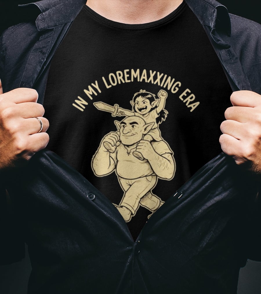 In My Loremaxxing Era Dad Shrek Ogre And Child Adventure T-Shirt