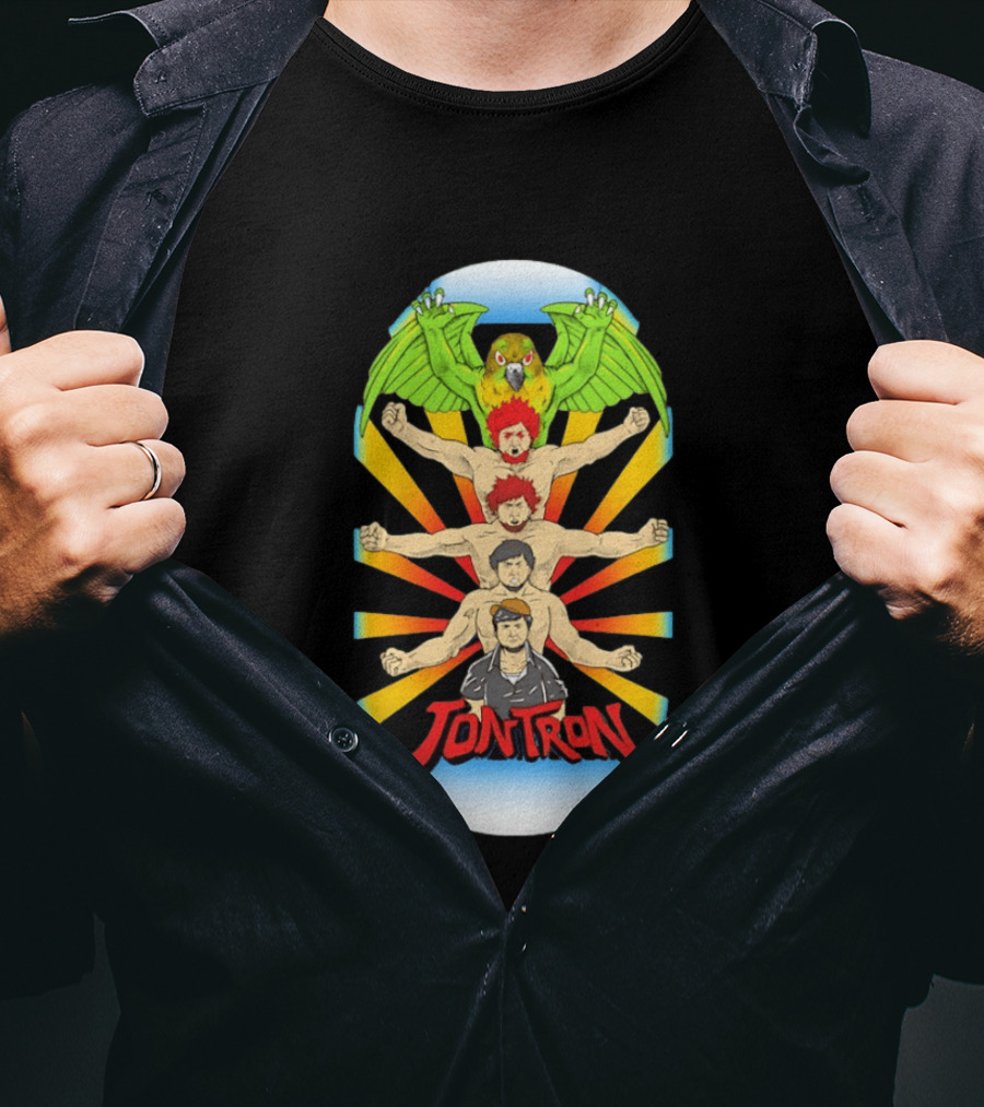 JonTron Characters Cartoon With Green Parrot T-Shirt