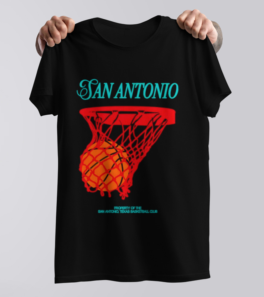 San Antonio Spurs Basketball Property Of The San Antonio Texas Basketball Club T-Shirt