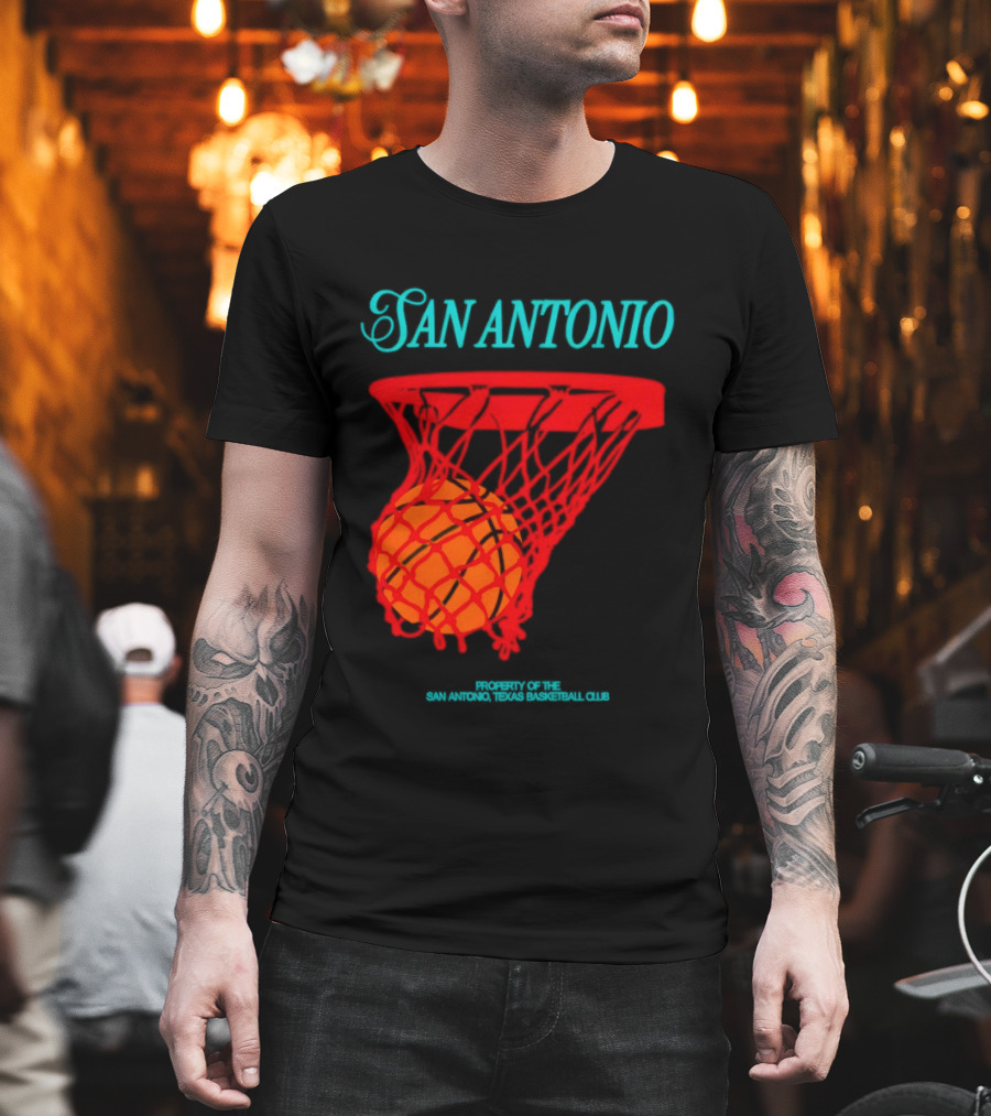 San Antonio Spurs Basketball Property Of The San Antonio Texas Basketball Club T-Shirt
