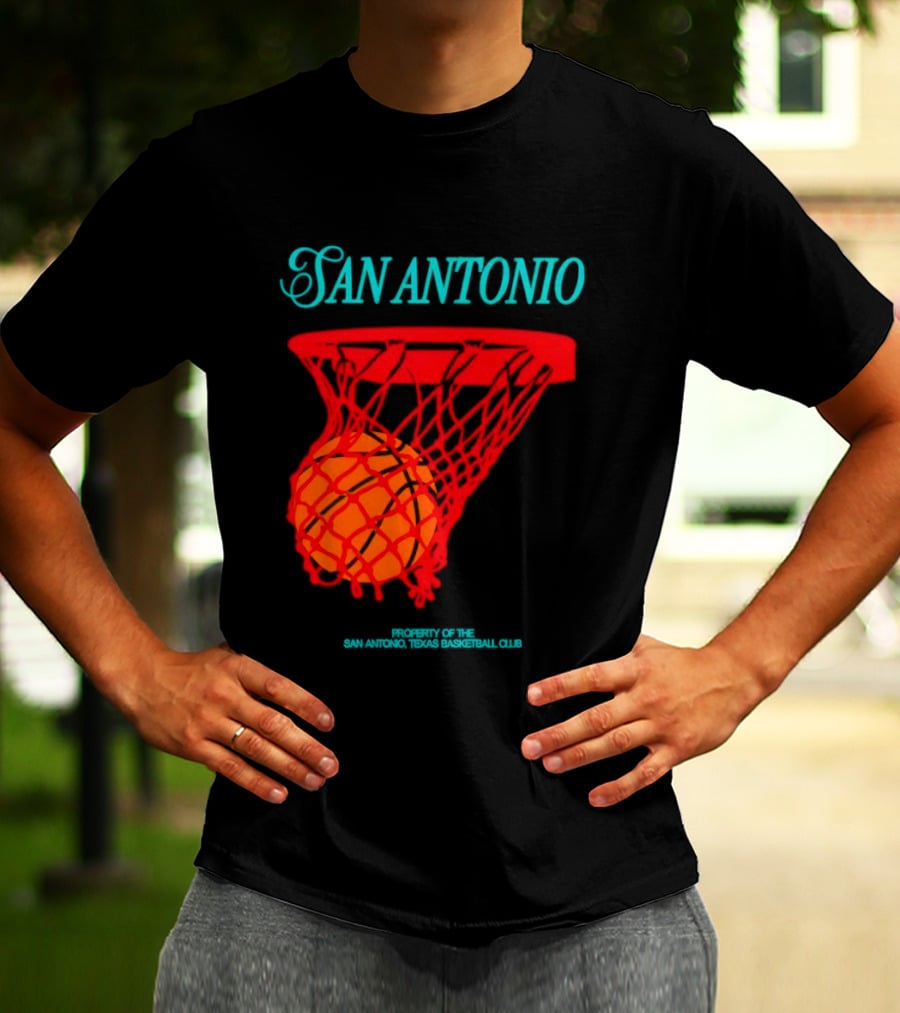 San Antonio Spurs Basketball Property Of The San Antonio Texas Basketball Club T-Shirt