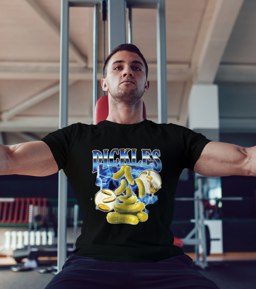Thunder Pickles Crunch Power Electric Blue Lightning Pickles T-Shirt