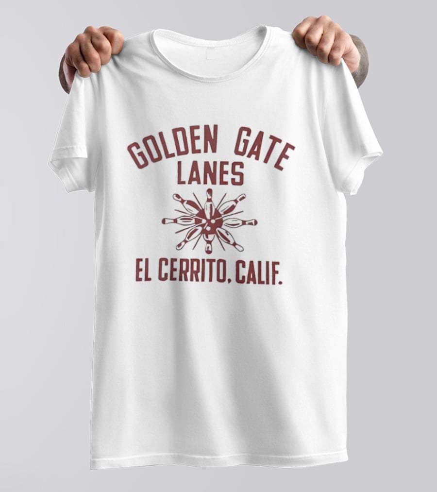 Golden Gate Lanes El Cerrito Calif Retro Bowling Alley T-Shirt