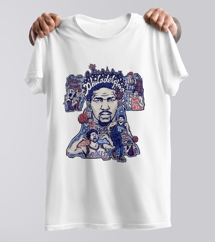 Joel Embiid Philadelphia Process Sixers All Star 21 Trust The Process T-Shirt