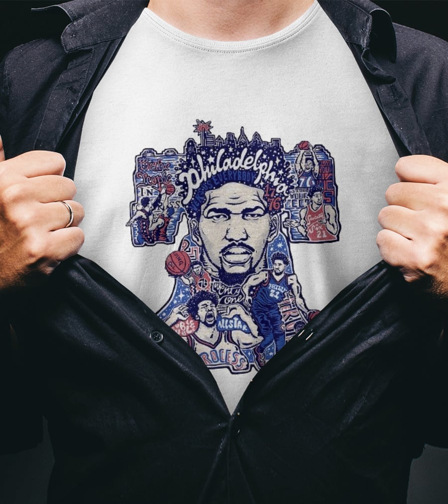 Joel Embiid Philadelphia Process Sixers All Star 21 Trust The Process T-Shirt