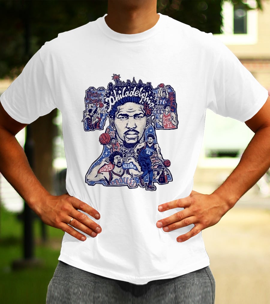 Joel Embiid Philadelphia Process Sixers All Star 21 Trust The Process T-Shirt