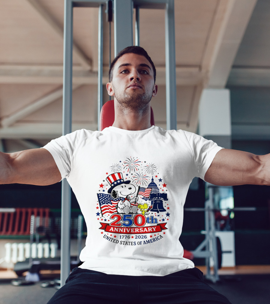 Snoopy 250th Anniversary 1776 2026 Patriotic Celebration United States Of America T-Shirt