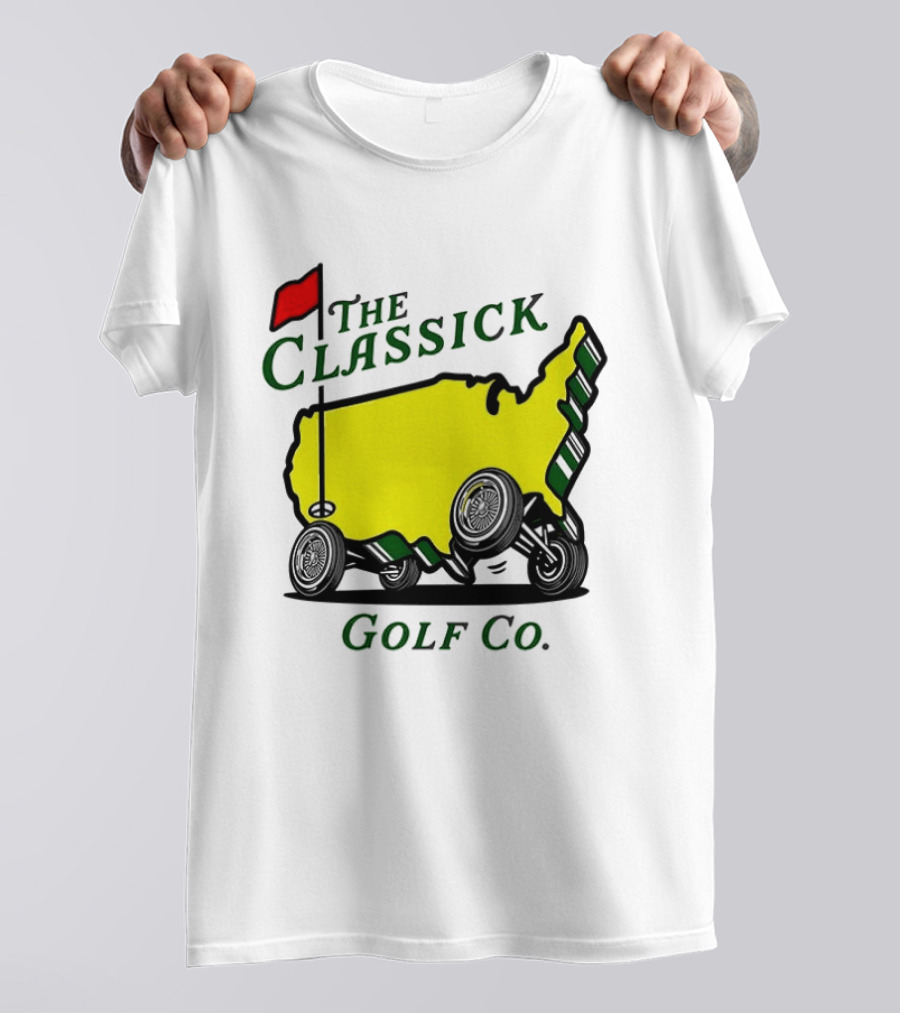 The Classick Golf Co Masters USA Map Golf Cart T-Shirt