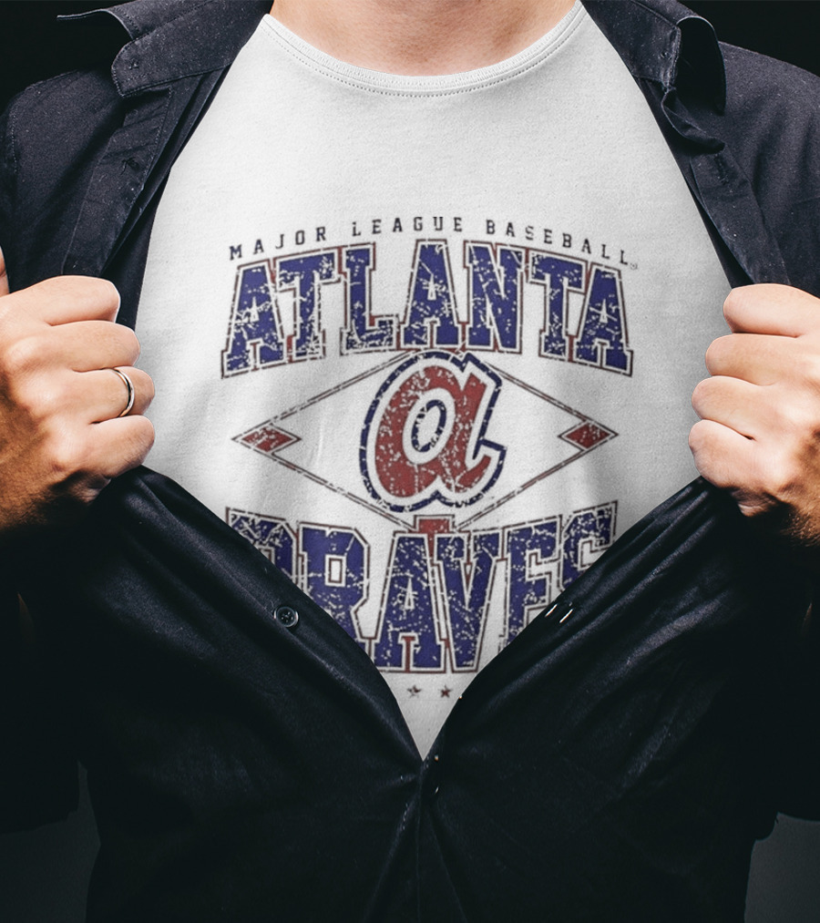 Atlanta Braves Major League Baseball Cooperstown Classic Retro Diamond T-Shirt