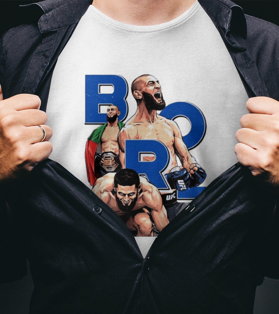 Borz Khamzat Chimaev UFC Fighter Illustrated T-Shirt