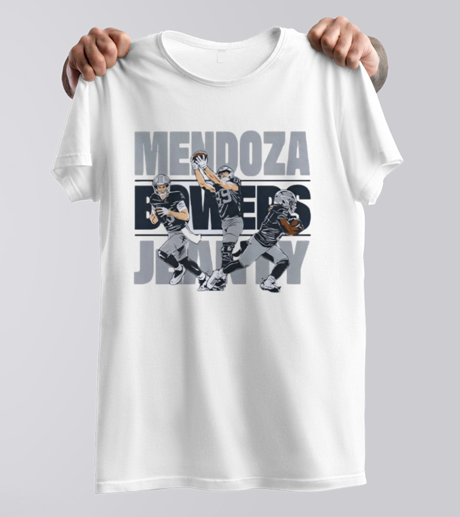 Mendoza Bowers Jerry Las Vegas Raiders Football T-Shirt